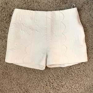 High waisted white shorts